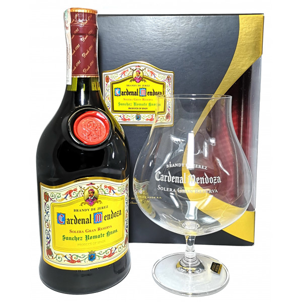 Купить Купить Бренди Cardenal Mendoza Gr.Reserv 20yo 0,7л 1бокал подарочная коробка