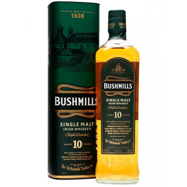 Купити Віскі Bushmills Single Malt 0,7л в тубусі