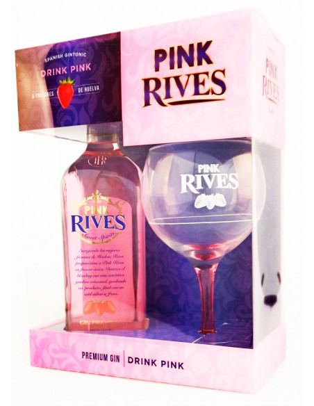 Купить Купить Джин Pink Rives 0.7л в коробке+бокал