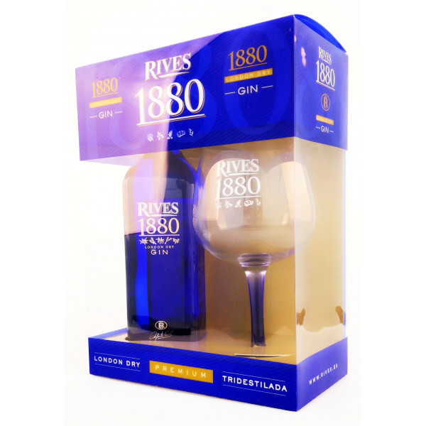 Купити Джин 1880 Rives 0.7л в коробці+келих