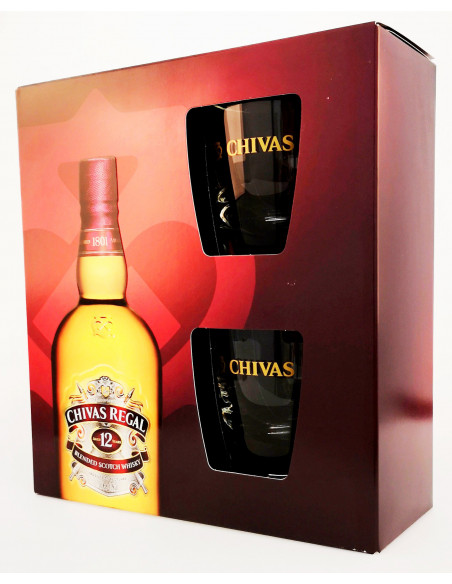 Купити Віскі Chivas Regal 12yo 0,7л+2 слянки в коробці