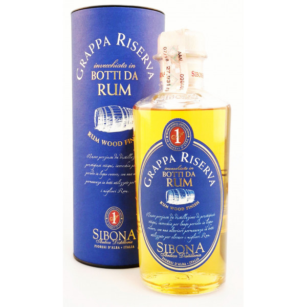 Купить Купить Граппа Riserva Botti Da Rum 0,5л тубус Sibona