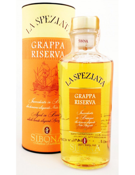 Купить Купить Граппа Riserva la Speziata 0,5л тубус Sibona