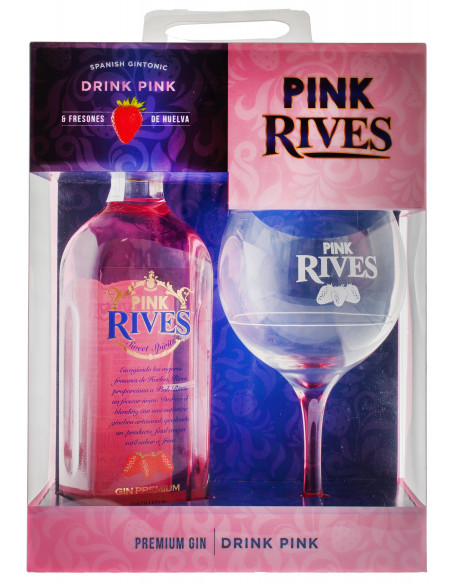 Купить Купить Джин Pink Rives 0.7л в коробке+бокал