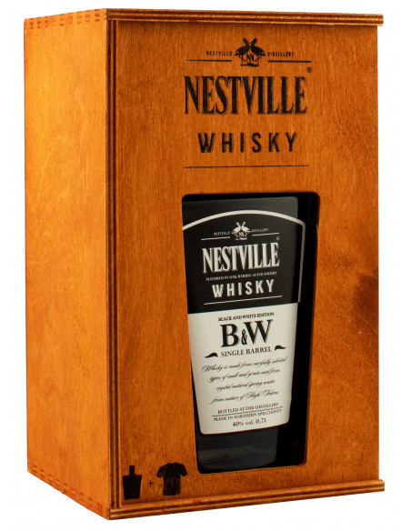 Купити Віскі Nestville Black&White 0,7л дерев\'яна коробка