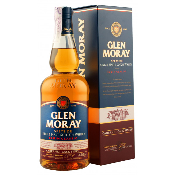 Виски Glen Moray Cabernet Sauvignon 0,7л 40% у коробці