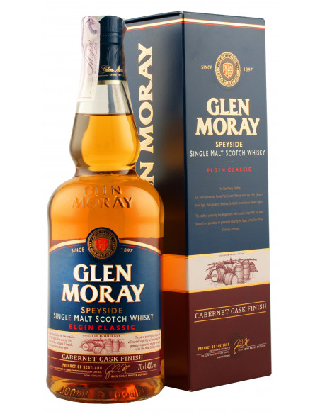 Виски Glen Moray Cabernet Sauvignon 0,7л 40% у коробці