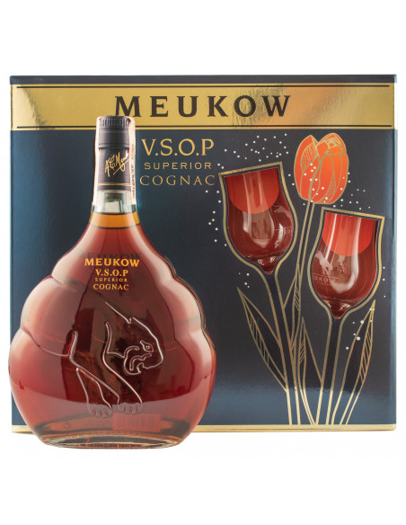 Коньяк "Meukow VSOP" 0,7л  под.наб.+2 бокала ТМ "Meukow"