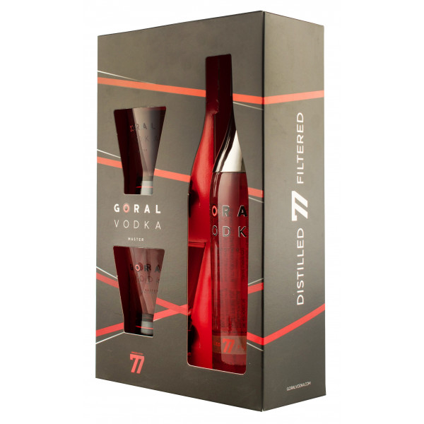 Водка "Goral Vodka Master" 0,7л 40% коробка + 2 бокала