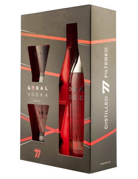 Водка "Goral Vodka Master" 0,7л 40% коробка + 2 бокала