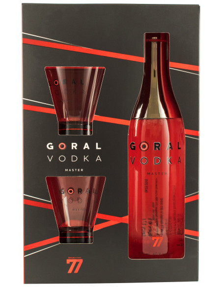 Купить Водка Goral Vodka Master 0,7л коробка +2 бокала