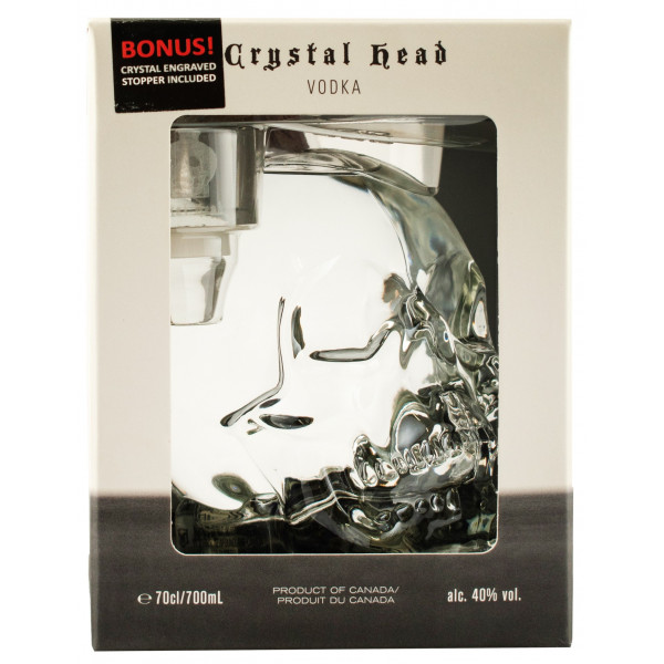 Горілка "Crystal Head" у коробці + стоппер  0.7  на подарунок