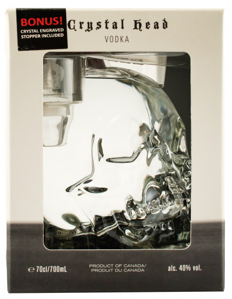 Водка "Crystal Head" в коробке + стоппер 0.7
