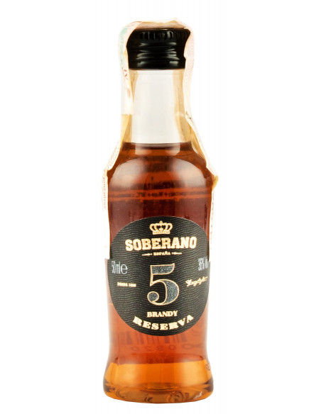 Бренді "Soberano" 0,05 л міні пляшечка 5 років