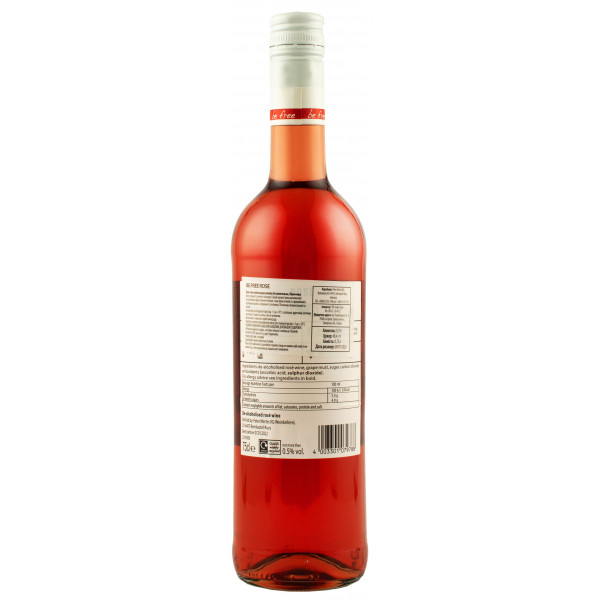 Купити Вино безалкогольне Rose рожеве напівсолодке Be Free