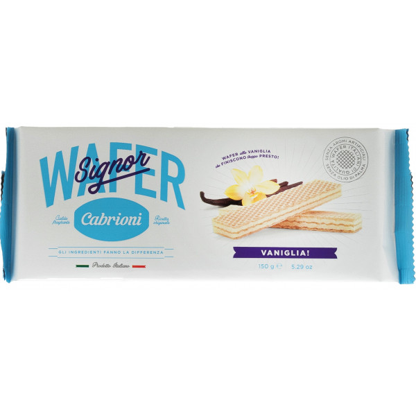 Купити Вафлі з ваніллю Wafers Piu Vaniglia 150г Італія Cabrioni