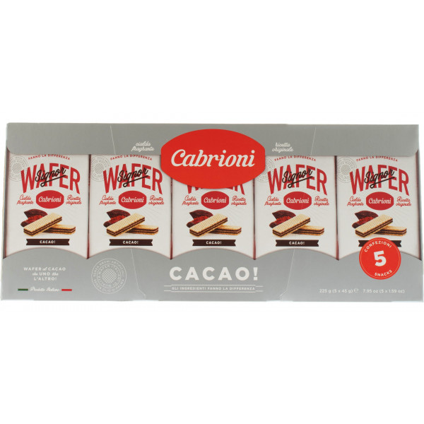 Купить Купить Вафли с какао Wafers Cacao 5шт 45г Италия Cabrioni