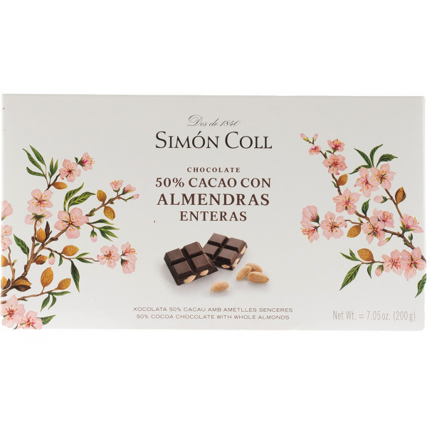 Купити Шоколад Y Almendras Enteras темний з мигдалем 50% 200г Simon Coll