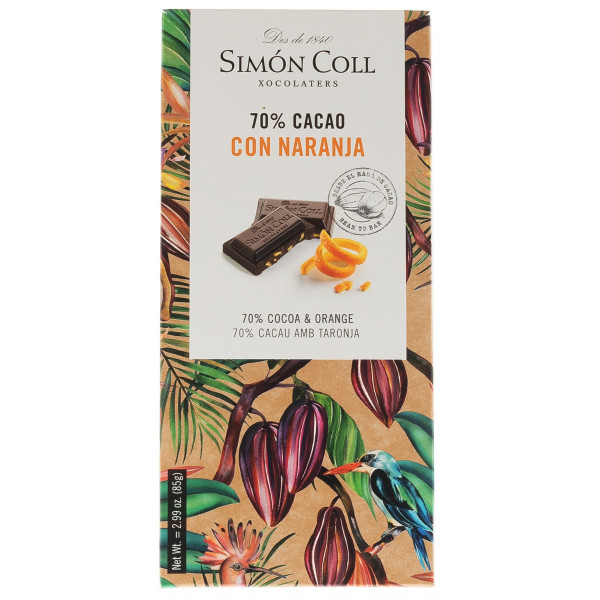 Купить Купить Шоколад темный 70% апельсин 85г Испания Simon Coll
