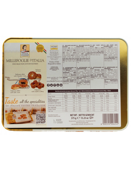 Купить Купить Печенье Millefoglie D\'italia 375г ж/б Италия Vicenzi