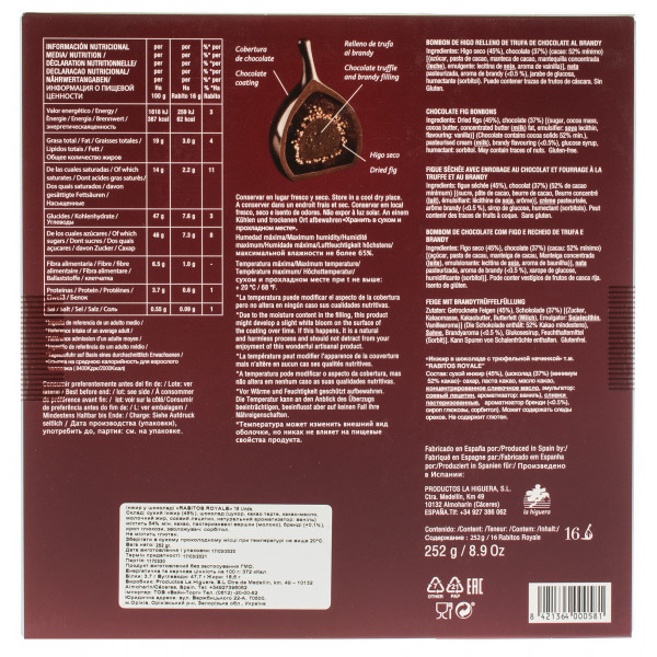 Купити Інжир в шоколаді Rabitos Royale 16шт 252г Іспания
