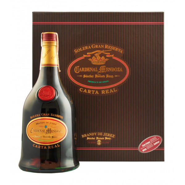 Купить Купить Бренди Cardenal Mendoza Carta Real Gr.Reserva 30yo 0,7л+1бок 40% подарочная коробка