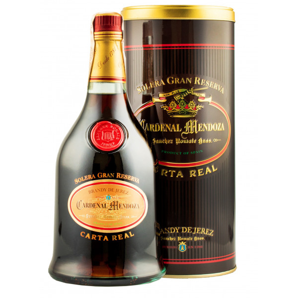 Купити Бренді Cardenal Mendoza Carta Real Gr.Reserva 30yo 0,7л 40% металевий тубус