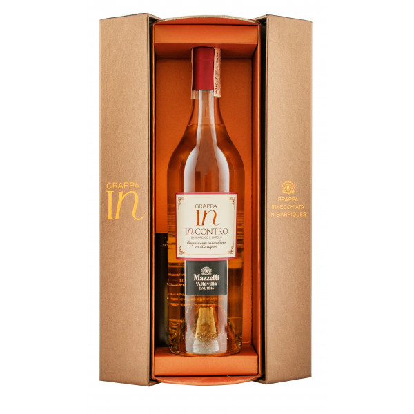 Купити Граппа Grappa di Nebbiolo da Barbaresco E da Barolo Incontro 0,7л в коробці Mazzetti