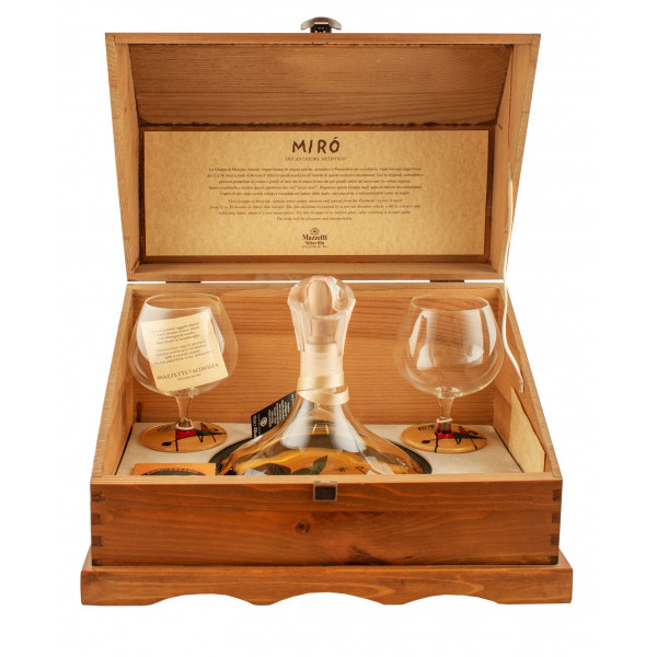Купить Купить Набор художники Miro Grappa di Moscato 0.7л 2 бокала Mazzetti