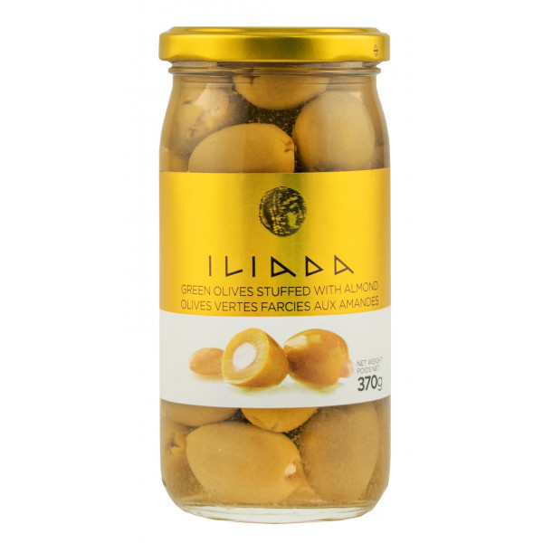 Купити Оливки зелені ILIADA with almond фаршировані мигдалем 370г
