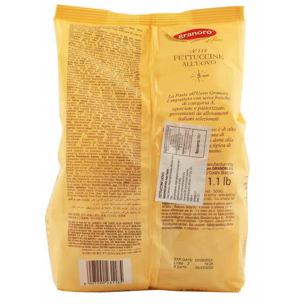 Купить Купить Паста FETTUCCINE UOVO 500г Granoro