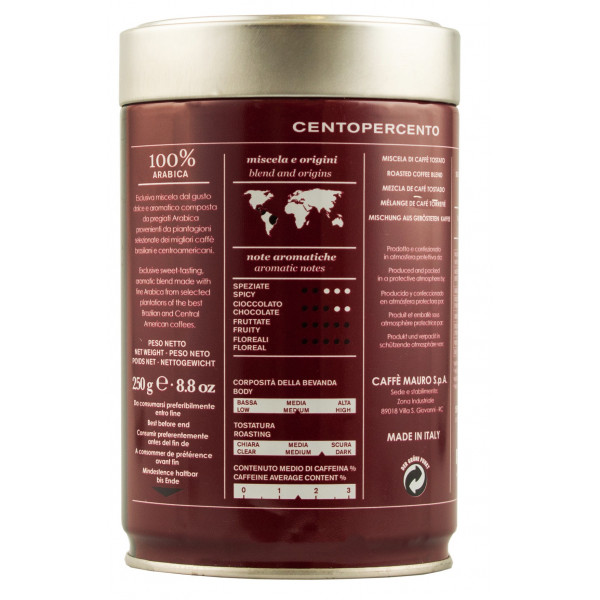 Купити Кава в зернах Caffe Centopercento 250г Mauro Demetrio