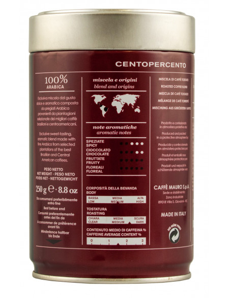 Купить Купить Кофе молотый Caffe Centopercento Espresso 250г Mauro Demetrio