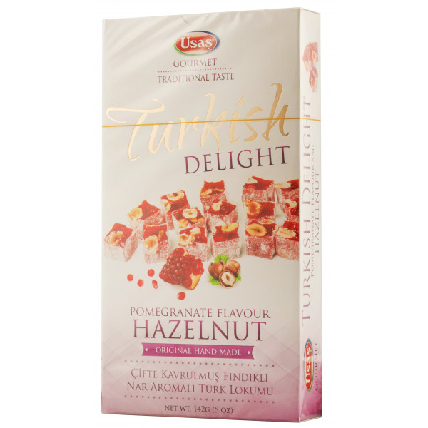 Купить Купить Рахат-Лукум Turkish Delight Hazelnut & Pomegranate фундук и гранат 142г USAS