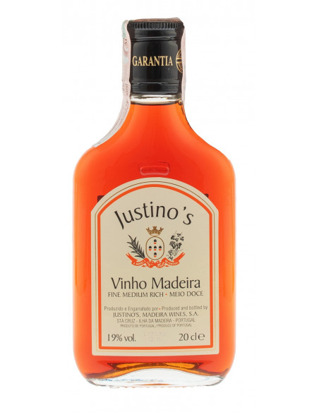 Купити Вино Justinos Madeira Fine Medium Rich 3yo біле напівсолодке 0,2л