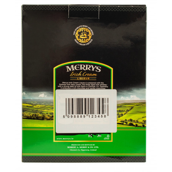 Купити Лікер Merrys Irish Cream 0,7л кор+2 стакана Merrys