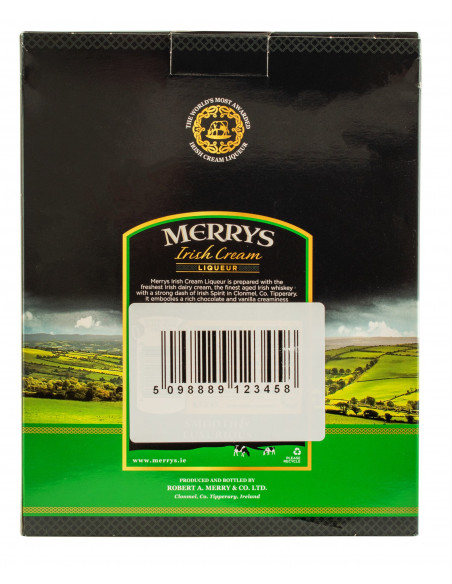 Купить Купить Ликер Merrys Irish Cream 0,7 кор + 2 стакана Merrys