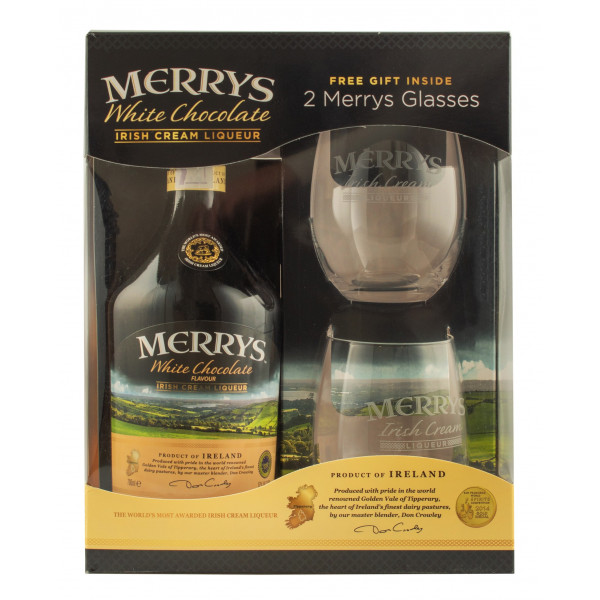 Купити Лікер Merrys Chocolate Cream 0,7л кор+2 стакана