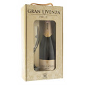Купить Купить Вино игристое Cava Gr.Livenza белое брют 0,75л 11,5% +бокал Garcia Carrion
