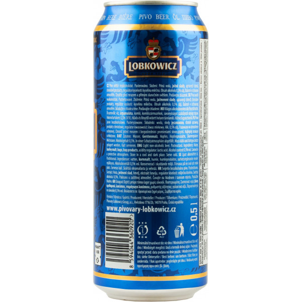 Купить Купить Пиво безалкогольное Premium 0,5л ж/б Lobkowicz