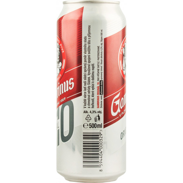 Купить Купить Пиво светлое Gambrinus 10% 0,5л ж/б