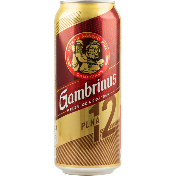Купить Купить Пиво светлое Gambrinus 12% 0,5л ж/б