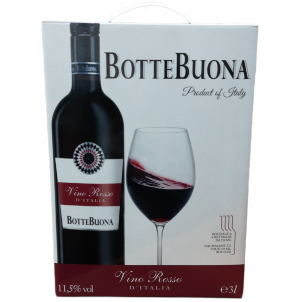 Купить Купить Вино Vino Rosso D\'Italia красное полусухое 3л Botte Buona