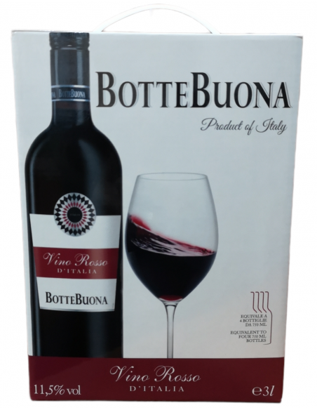 Купити Вино Vino Rosso D\'Italia червоне напівсухе 3л Botte Buona