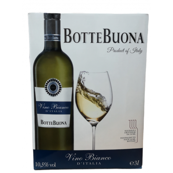 Купити Вино Vino Bianco D\'Italia біле напівсухе 3л Botte Buona