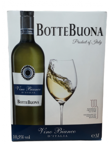 Купити Вино Vino Bianco D\'Italia біле напівсухе 3л Botte Buona