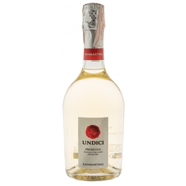 Купити Вино ігристе Undici Prosecco DOC біле екстра сухе 0,75л Sanmartino