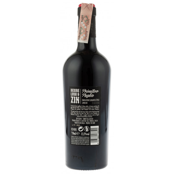 Купити Вино Desire Lush ZIN Primitivo IGT червоне напівсухе 0,75л Pasqua