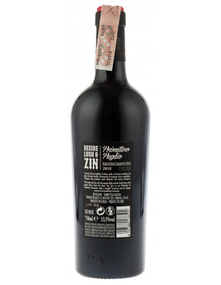 Купить Купить Вино Desire Lush ZIN Primitivo IGT красное полусухое 0,75л Pasqua