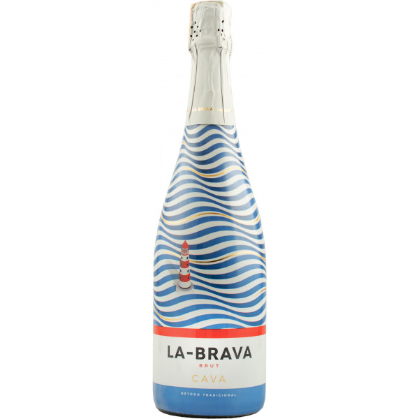 Купить Купить Вино игристое Cava Brut белое брют 0,75л La Brava